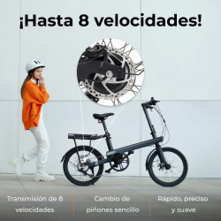 Bicicleta Eléctrica Xiaomi 20" 250W Negro