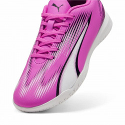 Zapatillas de Fútbol Sala para Niños Puma Ultra Play Blanco Rosa oscuro Infantil Unisex