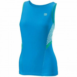 Camiseta de Tirantes Mujer Wilson Glamour Verde Reversible Tenis Azul