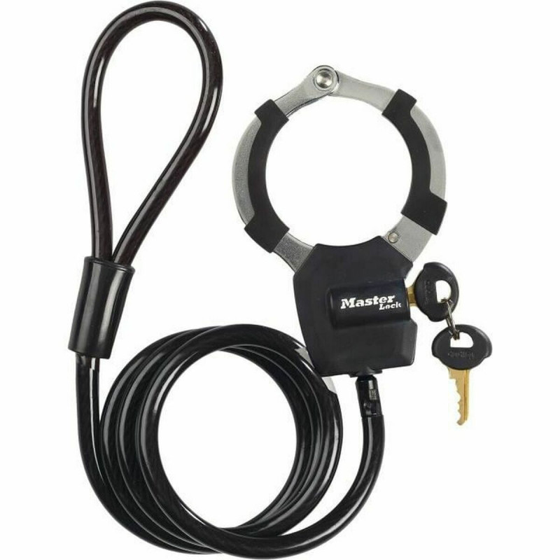 Cable con candado Master Lock Negro