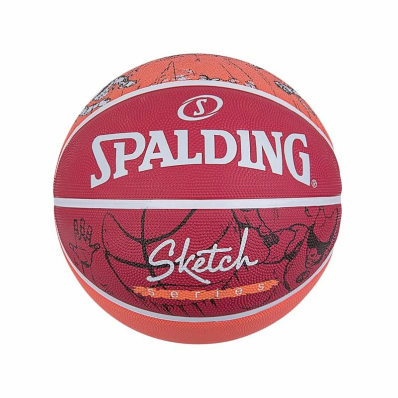 Balón de Baloncesto Spalding Sketch Dribble Rojo Caucho (Talla 7)