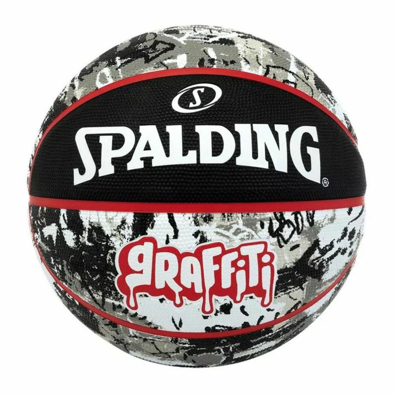 Balón de Baloncesto Spalding Black Red Graffiti Multicolor 7