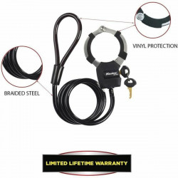 Cable con candado Master Lock Negro