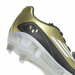Botas de Fútbol para Niños Adidas F50 Club Messi Blanco Dorado