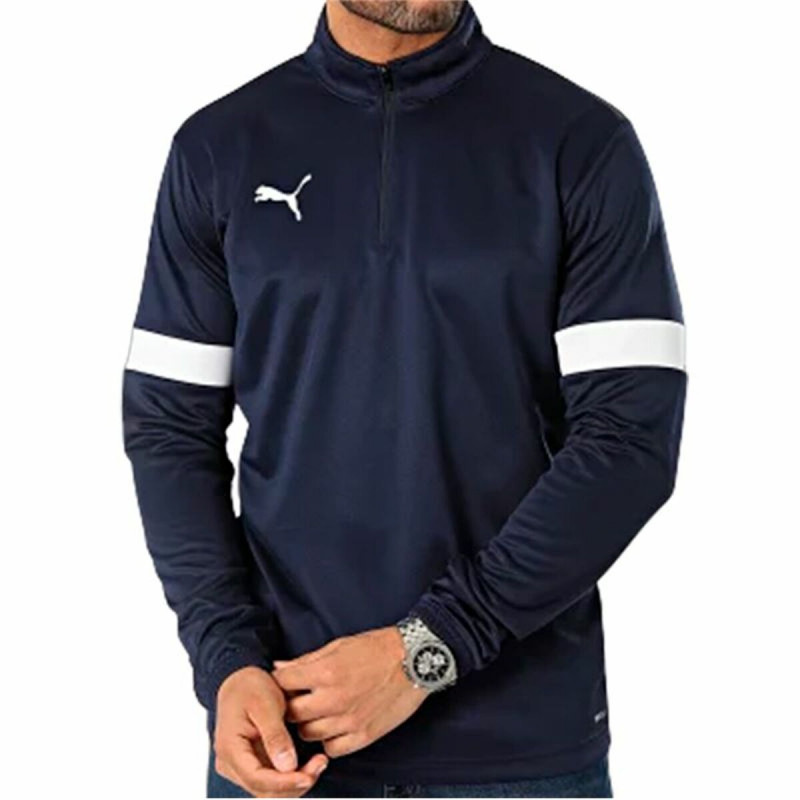 Sudadera sin Capucha Hombre Puma individualRISE 1/4 Z Navy