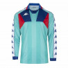 Camiseta de Fútbol de Manga Corta Hombre Kappa Amario Azul Rojo
